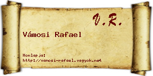 Vámosi Rafael névjegykártya